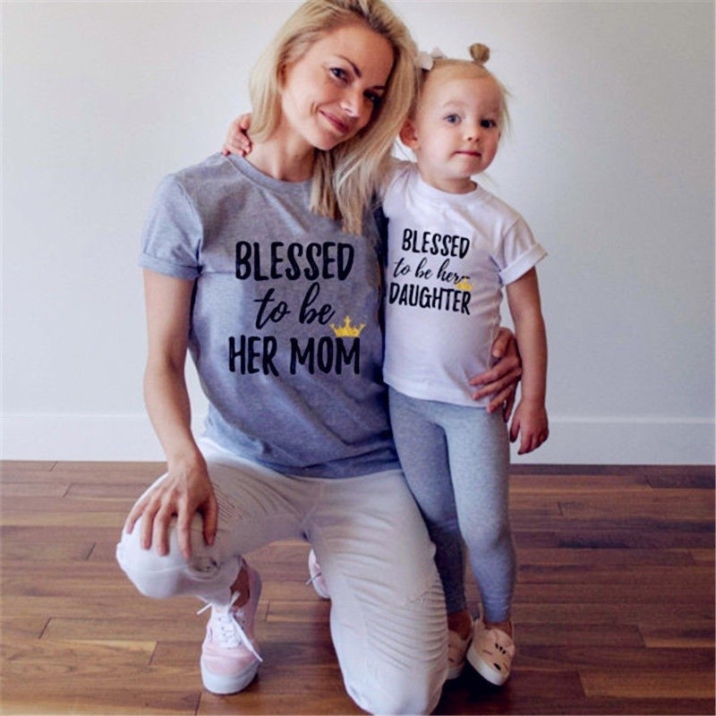 mom and baby girl matching shirts