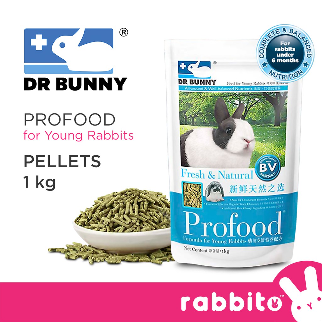 Dr. Bunny Profood Pellets for Young Rabbits 1KG Shopee Philippines