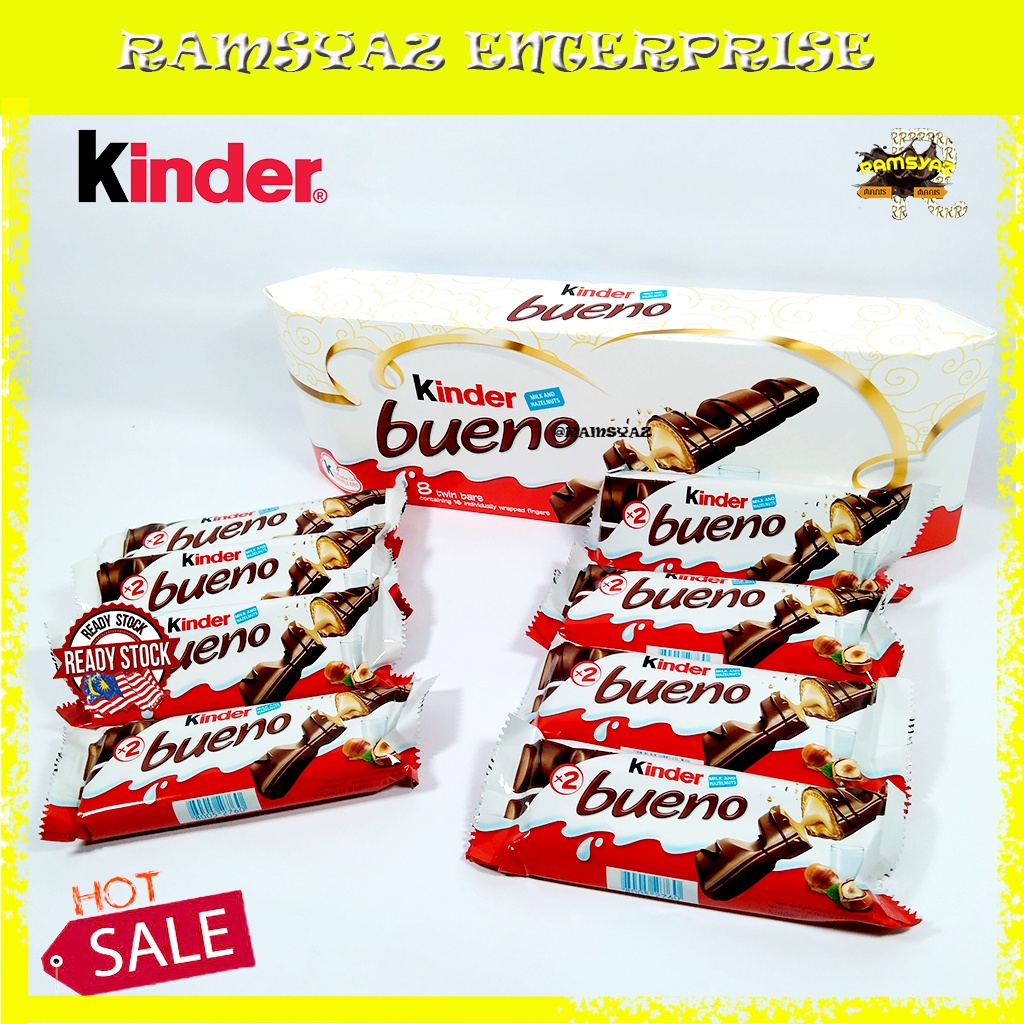 Kinder Bueno Milk Chocolate Covered Wafer With Smooth Milky And ...