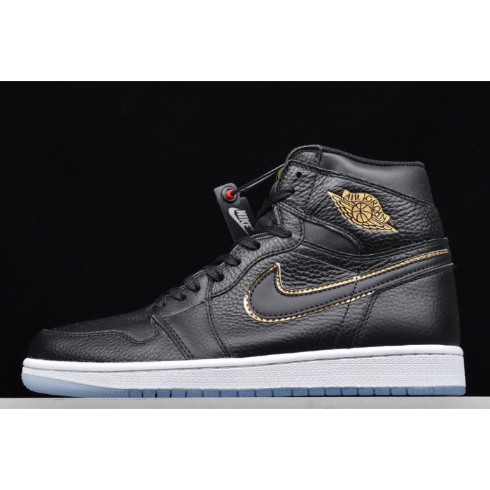 air jordan 1 retro black metallic gold