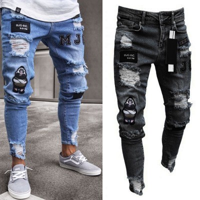 slim fit ripped jeans