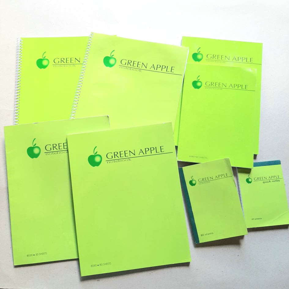Green Apple Notebook (Spiral and Padded) Shopee Philippines