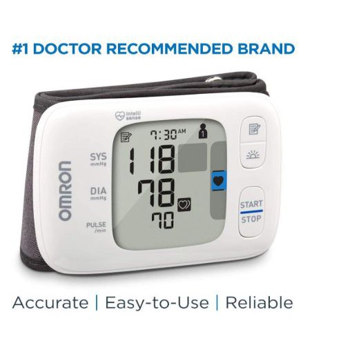 Omron BP4350 Gold Digital Wireless Bluetooth Wrist Blood Pressure BP ...