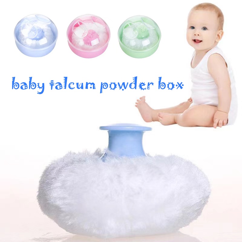 Baby talcum powder box Baby talcum powder puff box set Baby body soft