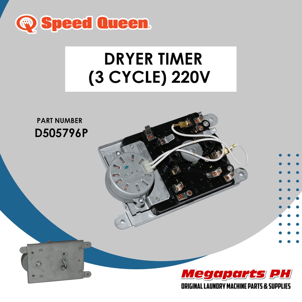 Speed Queen Dryer Timer (3 CYCLE) 220v (Genuine Parts) 505796P Shopee