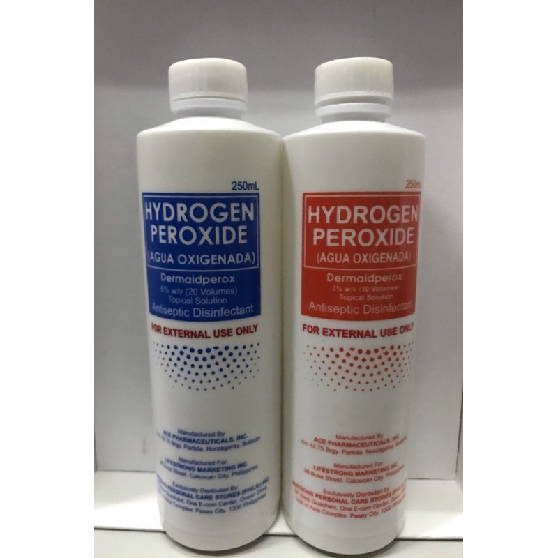 Hydrogen Peroxide Agua Oxigenada 6 W V Volumes 3 W V 10 Volumes Shopee Philippines
