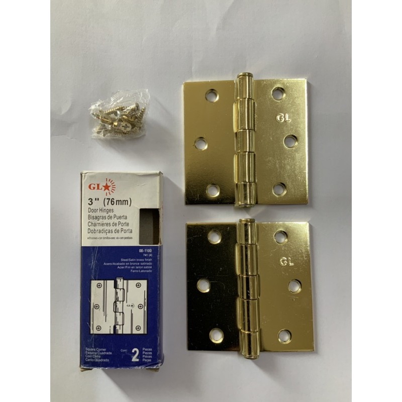 GL Loose Pin Hinges Satin Brass Finish 3"x3" Shopee Philippines