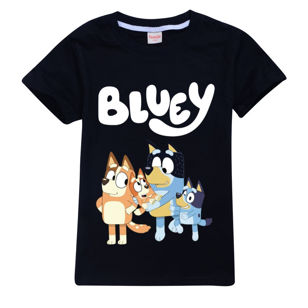 Bingo Bluey Cartoon Children's T-shirt Kid T-shirt Party T-shirt 100% Cotton Fashion Theme Gift