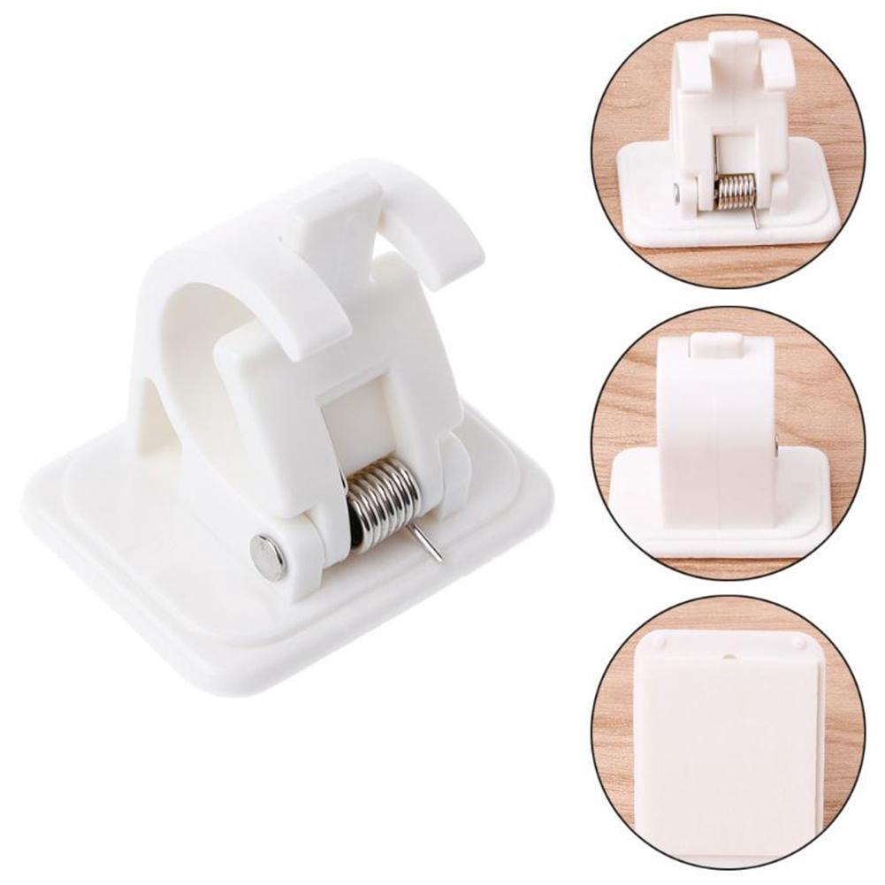 2pcs Self Adhesive Hooks Curtain Rod Bracket Pole Drapery Hook