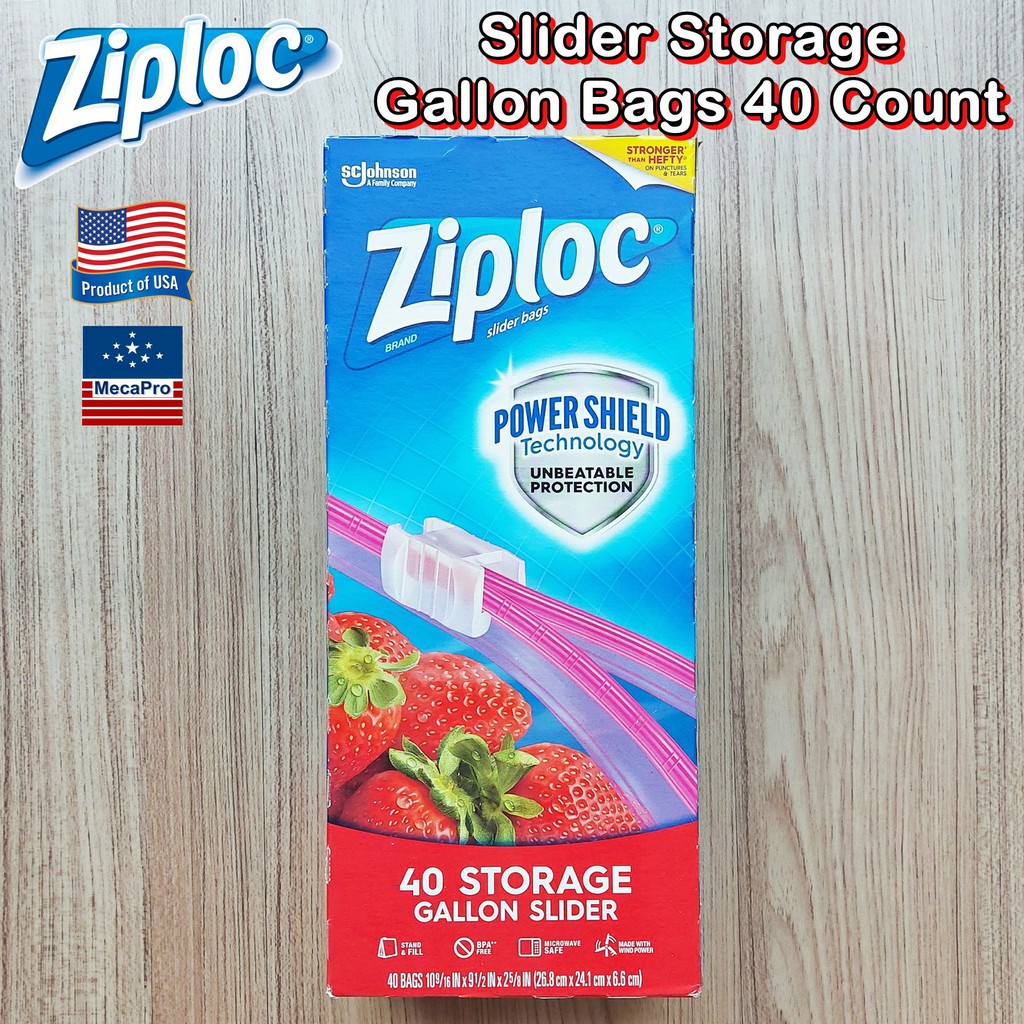 Ziploc Slider Storage Gallon Bags 40 Count Shopee Philippines