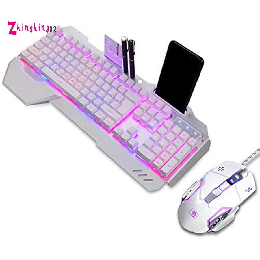 Mechanical Rgb Keyboard And Mouse Combo Adjustable Breathing Lamp Wired Gaming Keyboard Wrist Rest Keyboard White Shopee Philippines