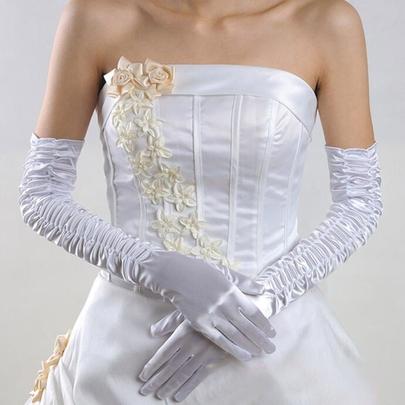 grey wedding gloves