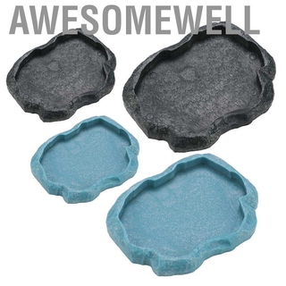 Awesomewell Lizard bowl  reptile mini resin food and water for turtle #4