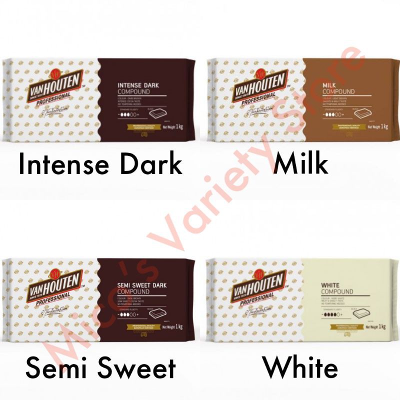 Van Houten Intense Dark/ Semi Sweet/ Milk/ White Compound ...