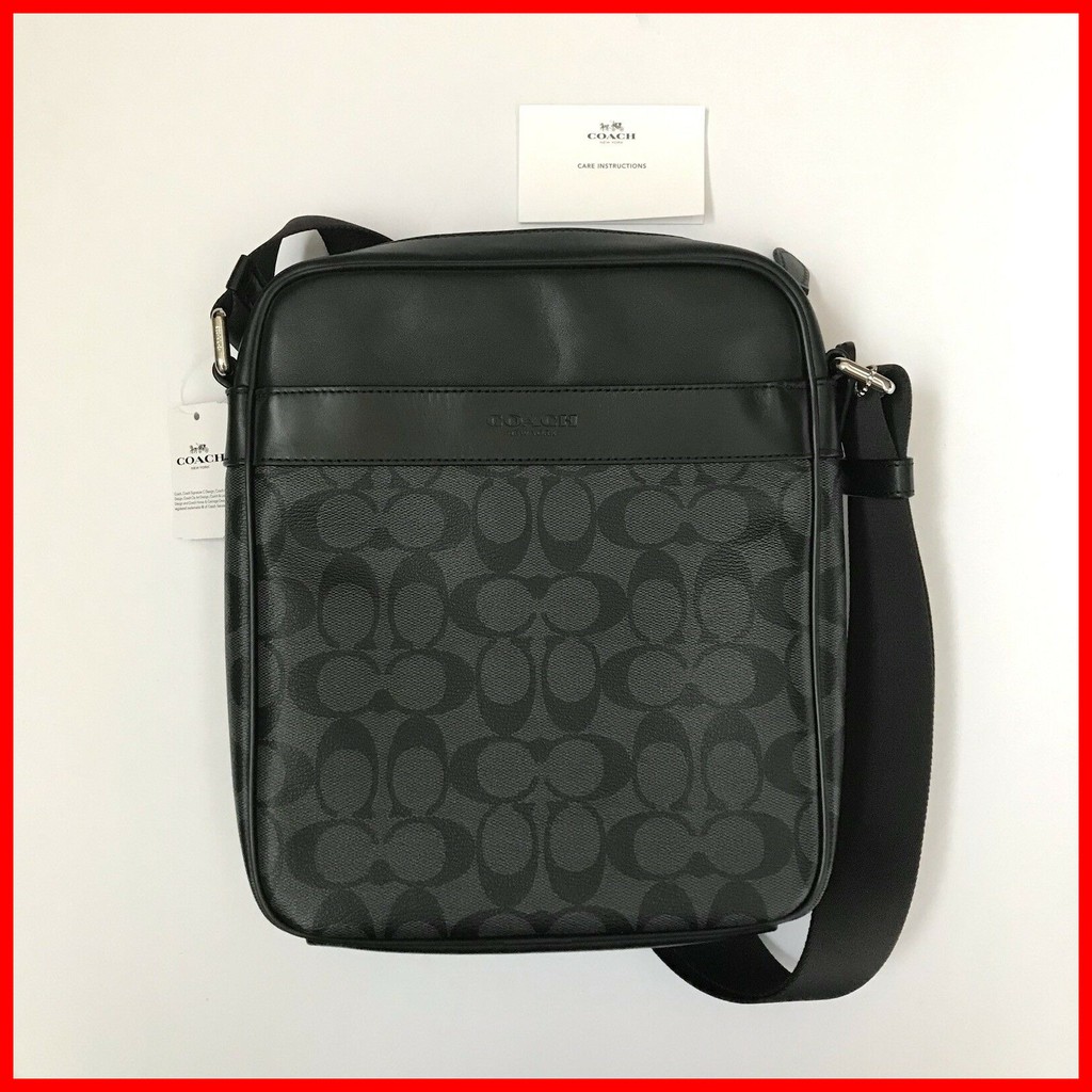 Coach Sling Bag For Men 100 Original Charles Flight Crossbody Signature Black Shopee Philippines
