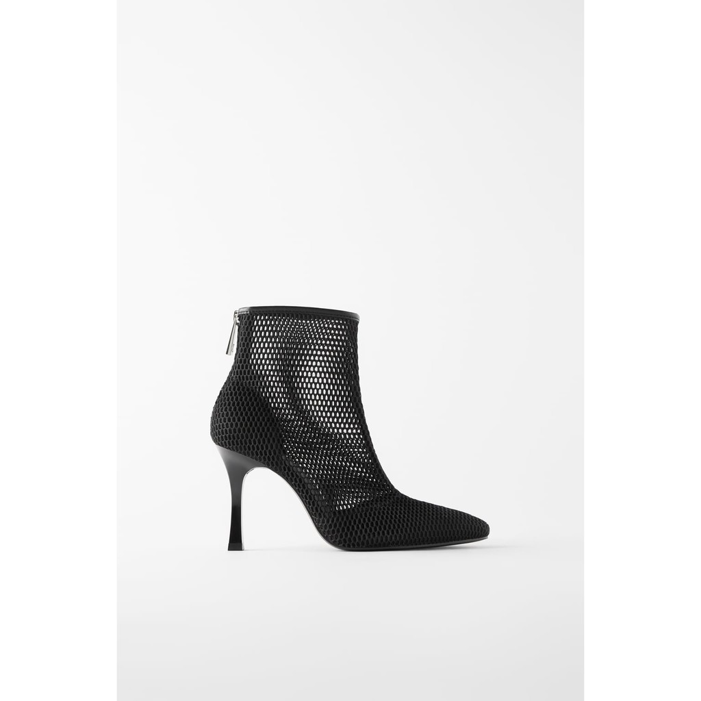 zara silver ankle boots