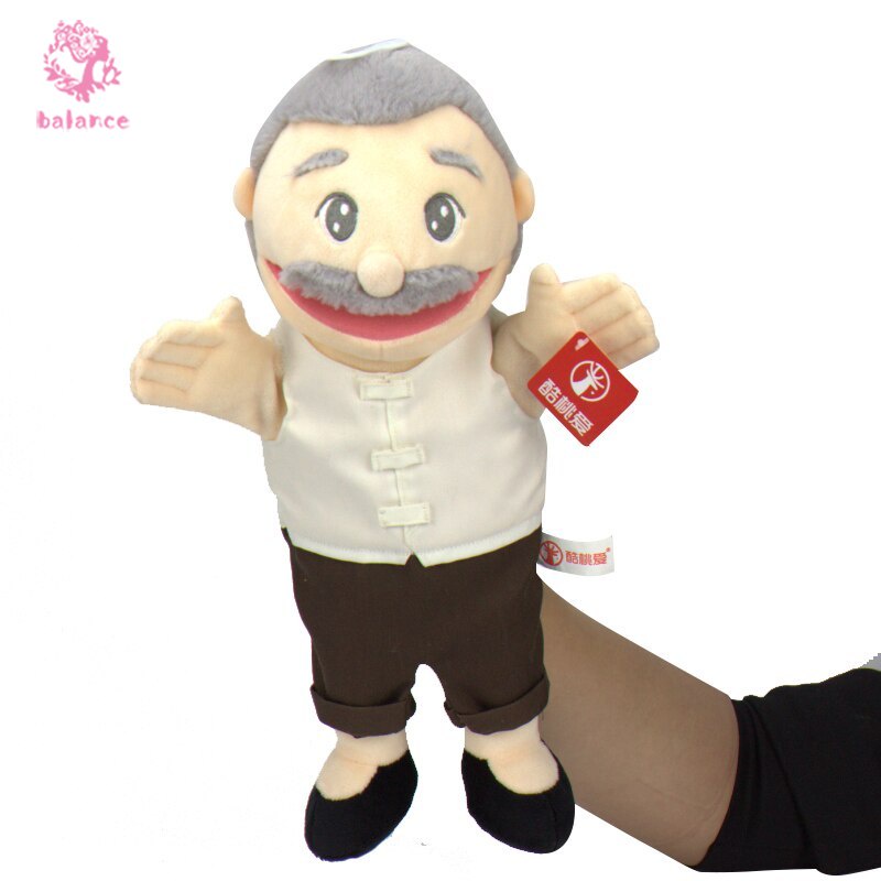 30cm A Family Open Mouth Puppet New Kindergarten Show Mom and Dad ...