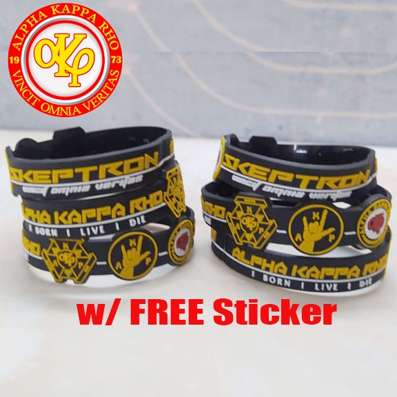 ALPHA KAPPA RHO AKP AKHRO Skeptron Baller Band ID Wristband Fraternity ...