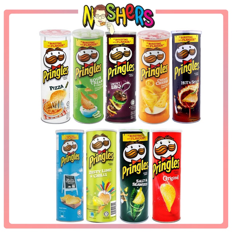 Noshers Pringles Potato Chips Delicious Flavor & Fun shape of Pringles ...