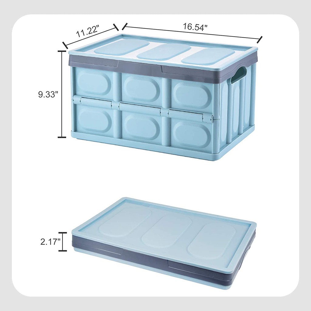 collapsible storage bins with lid