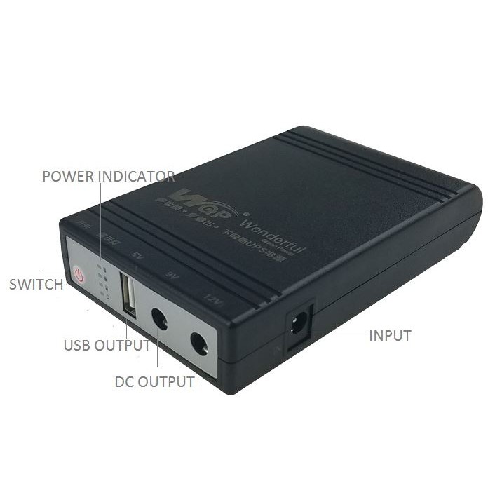 Mini UPS for Modem, Router, Security Camera and more(5V, 9V, 12V) 68