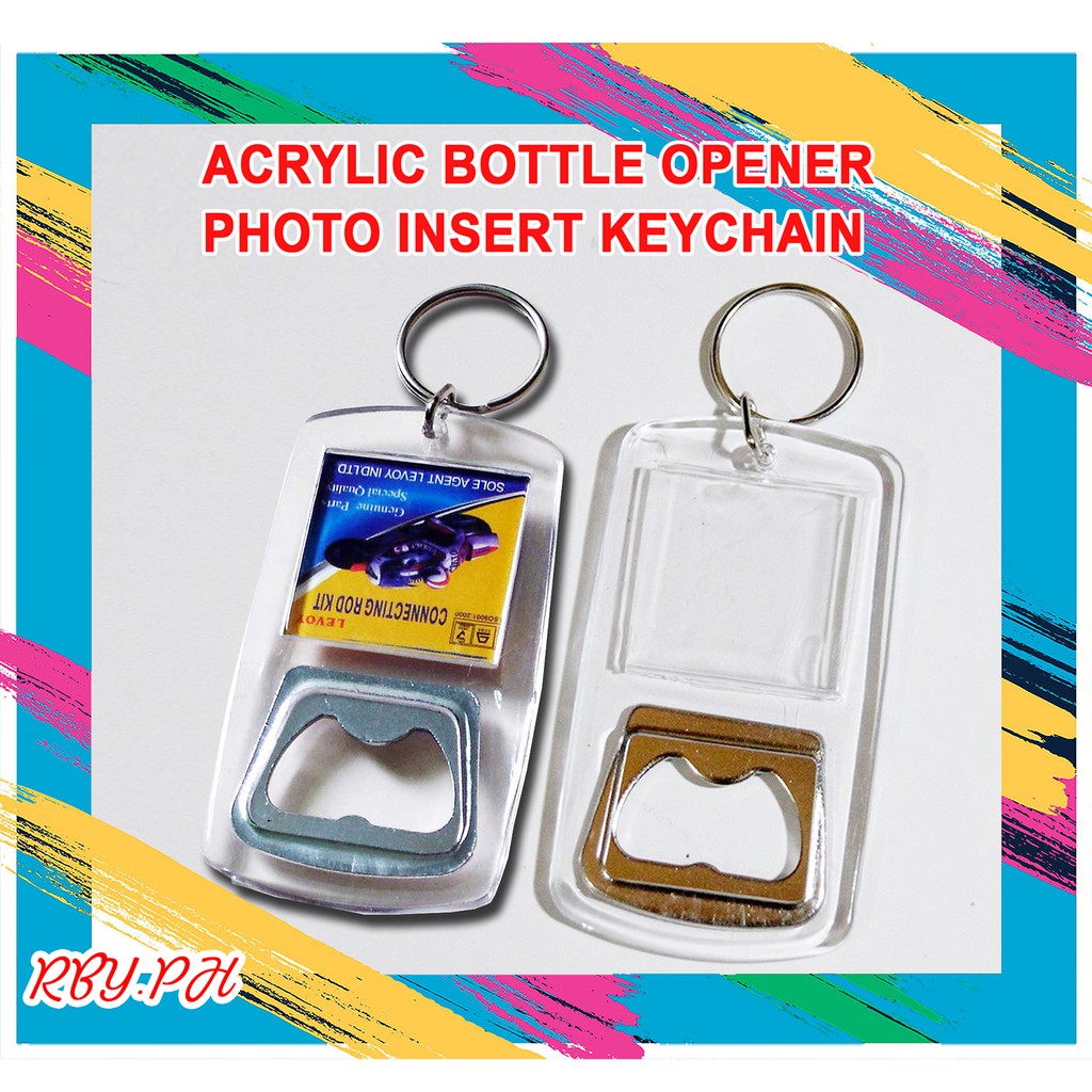 ACRYLIC KEYCHAIN BOTTLE OPENER PHOTO INSERT 50PCS/100PCS PACK Shopee