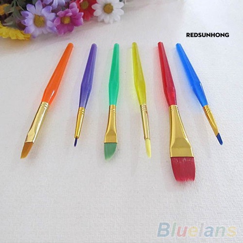 COD↫ 6 Pcs Cake Icing Decorating Painting Brush Fondant Dusting Sugarcraft DIY Tool(K32)