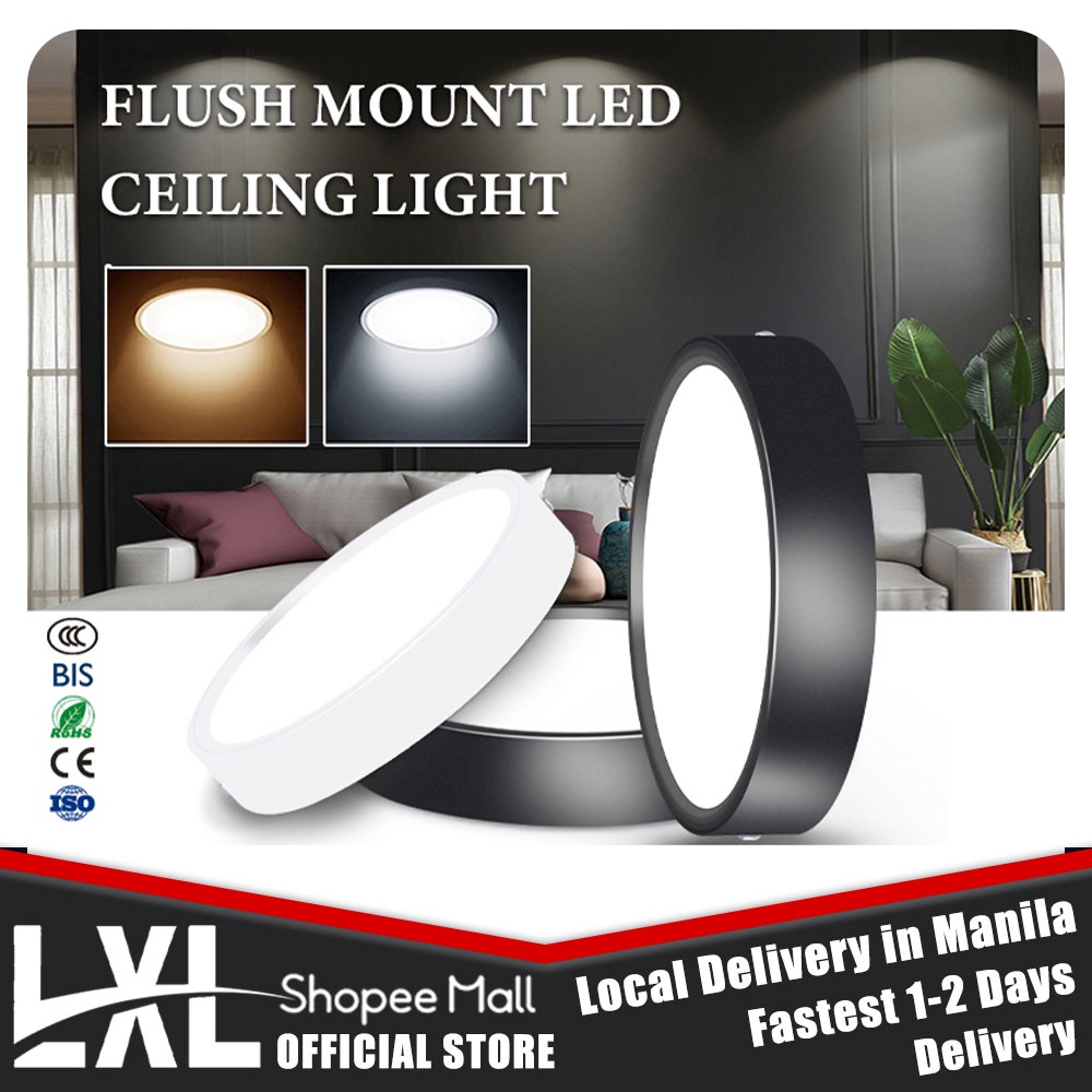 Round LED Surface Mounted Panel Light Recessed Kitchen Bathroom Ceiling