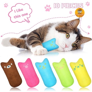 【RIZER】Interactive Cat Catnip Toys Catnip Chew Toy Soft Plush Cat Pillow for Cat Kitten Teeth Cleaning Playing Chewing
