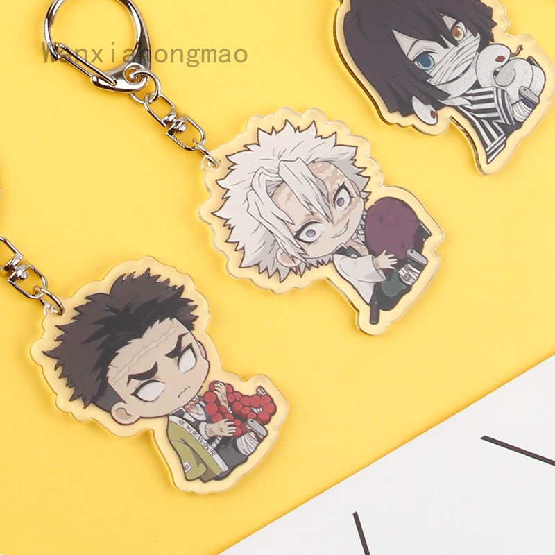 Anime Figure Keychain Anime Demon Slayer Kimetsu No Yaiba Keyring Transparent Hanging Pendant Gift Shopee Philippines - roblox game pendant key ring transparent anime acrylic keychain