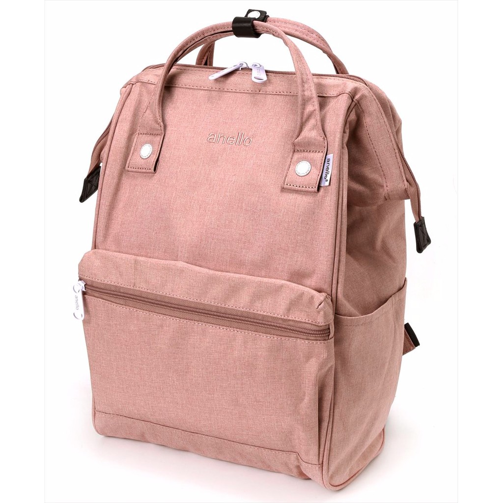 anello pink leather backpack