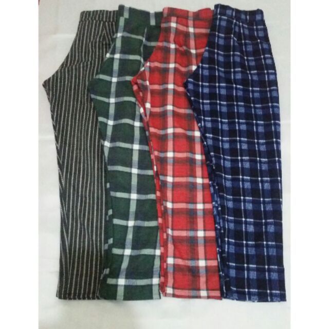 striped checkered pants