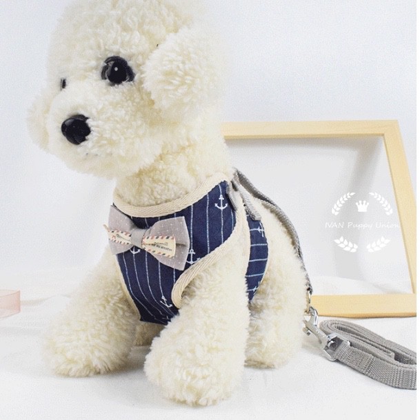 [Pet Shop]Dog Cat 100% Cotton Adjustable Harness w/ Leash (S/M/L) #8