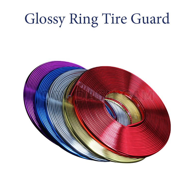 Length 8m Sika deer Automobile electroplated Wheel Protection Ring Automobile tire Rim Decoration Ring Anti-Collision Strip,Red 