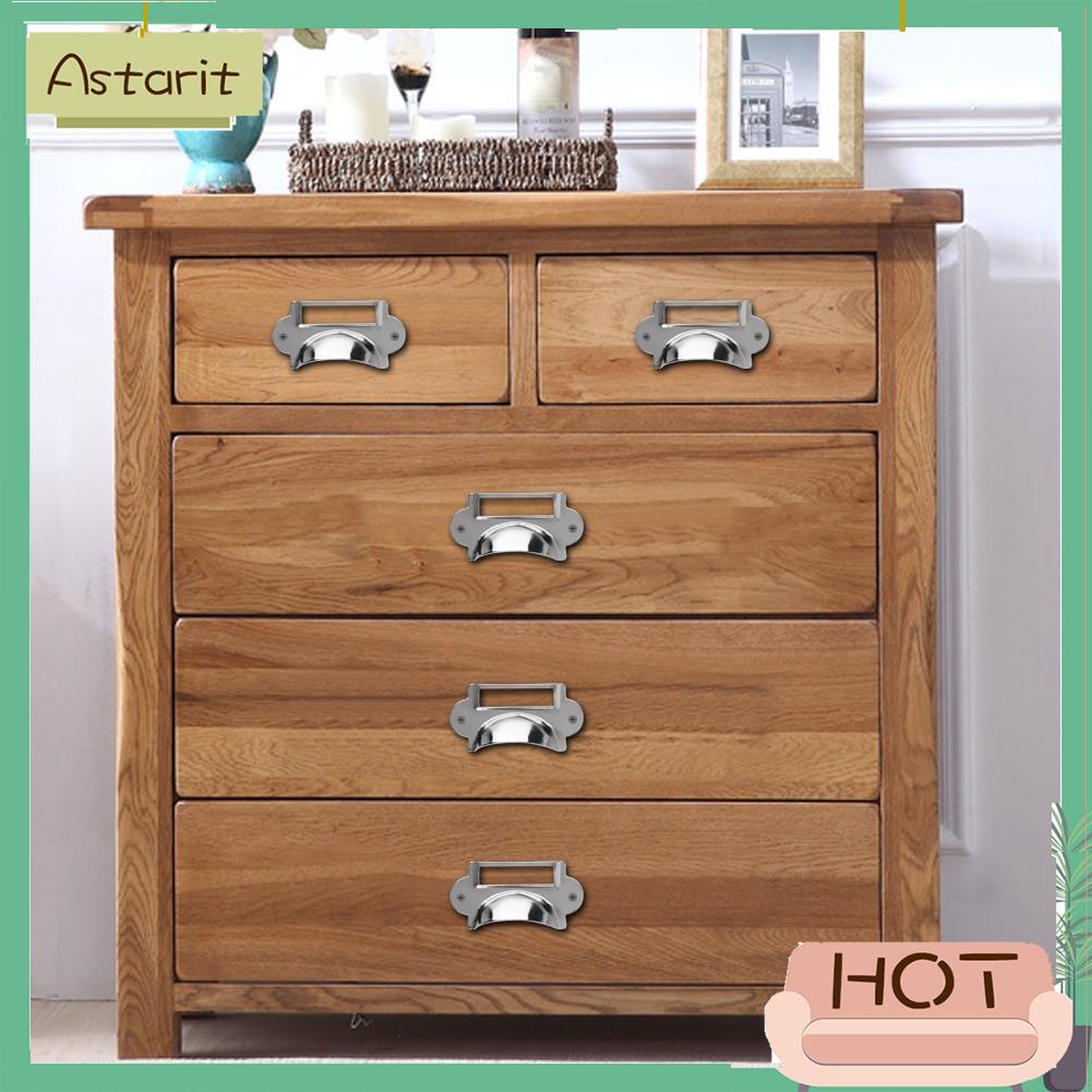 Big Sale 10pcs Stainless Brass Drawer Cupboard Filing Cabinet Frame Label Holder Handle Shopee Philippines