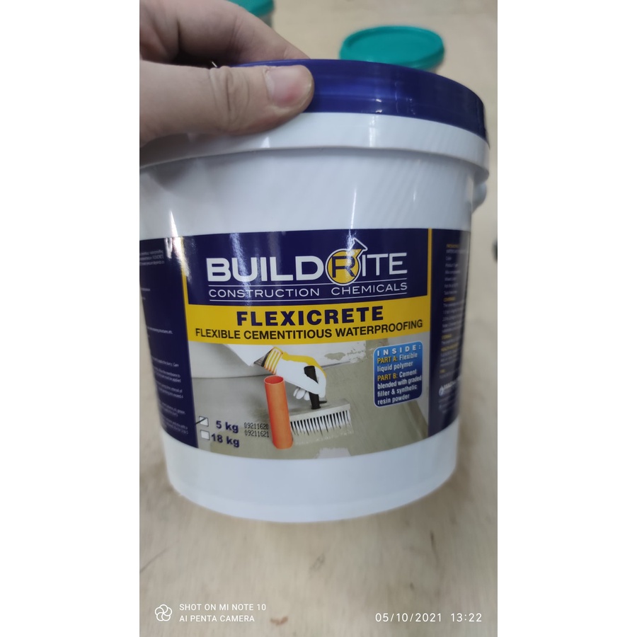 Buildrite Flexicrete Two Component Flexible Cementitious Waterproofing Membrane 5KG #3