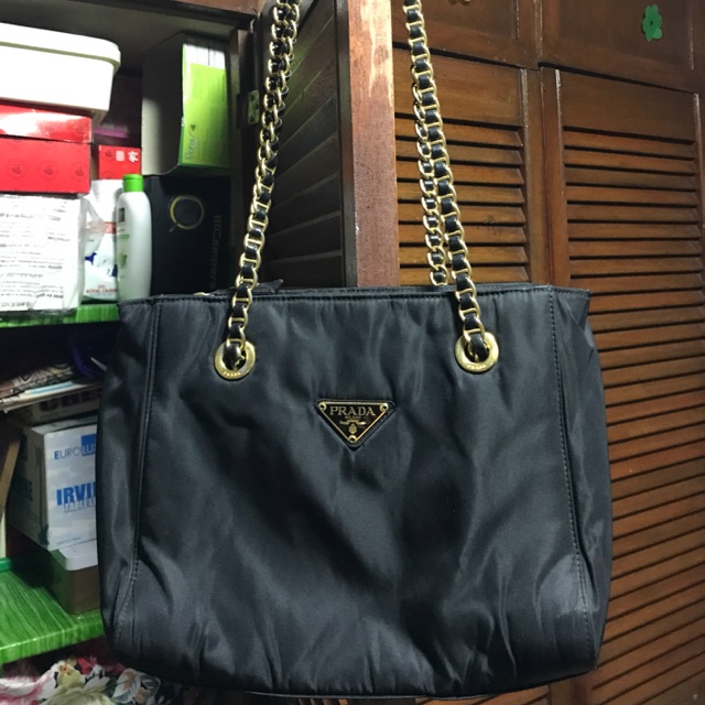 Prada Nylon Chain Handbag | Shopee Philippines