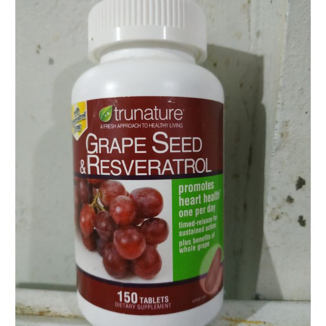 Grape Seed & Resveratrol tablet TruNature Heart Health multi Shopee