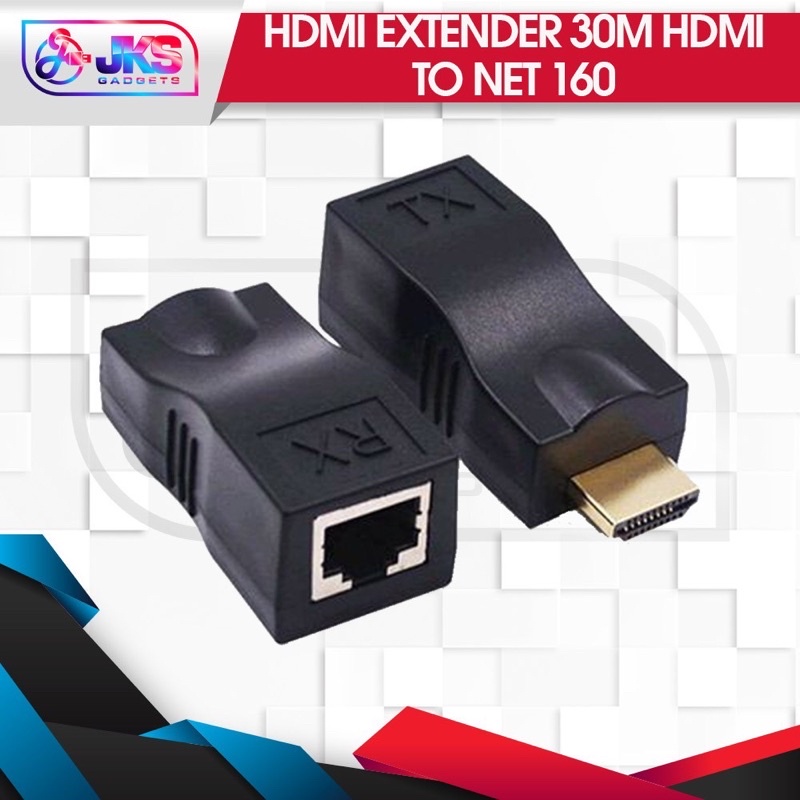 HDMI Extender 30M to Net 160 Cable by Cat 6 / 6E Cable Shopee