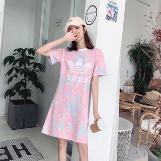 pink t shirt dress womens