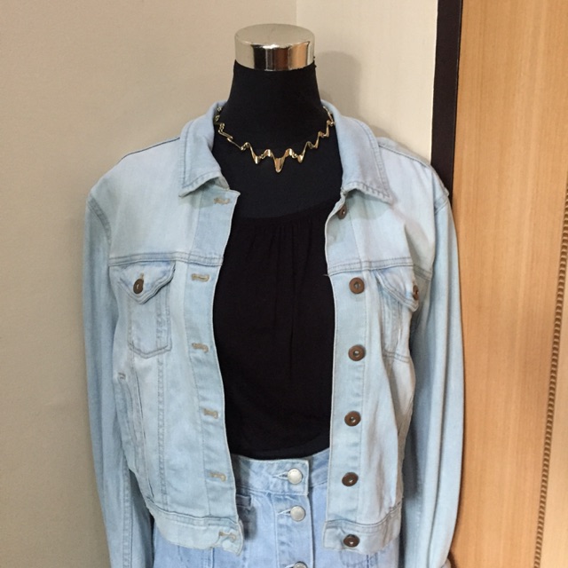 cropped denim vest forever 21