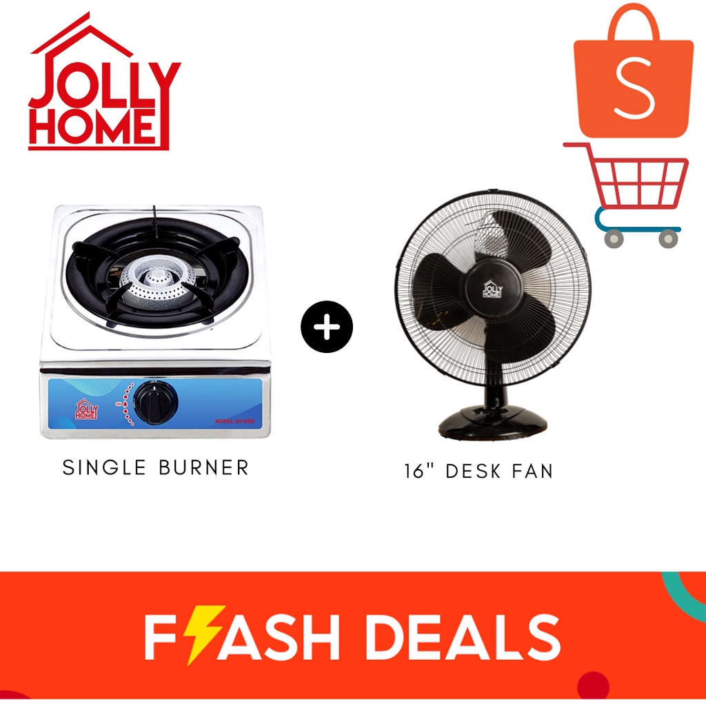 Jolly Home Single Gas Burner Plus Desk Fan 16" Silent Shopee Philippines
