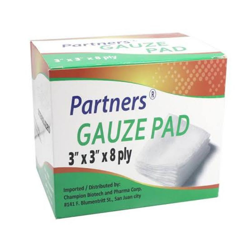 Gauze Pad 3x3 Partners Sterile 24x28 Mesh 10 Pads Shopee Philippines