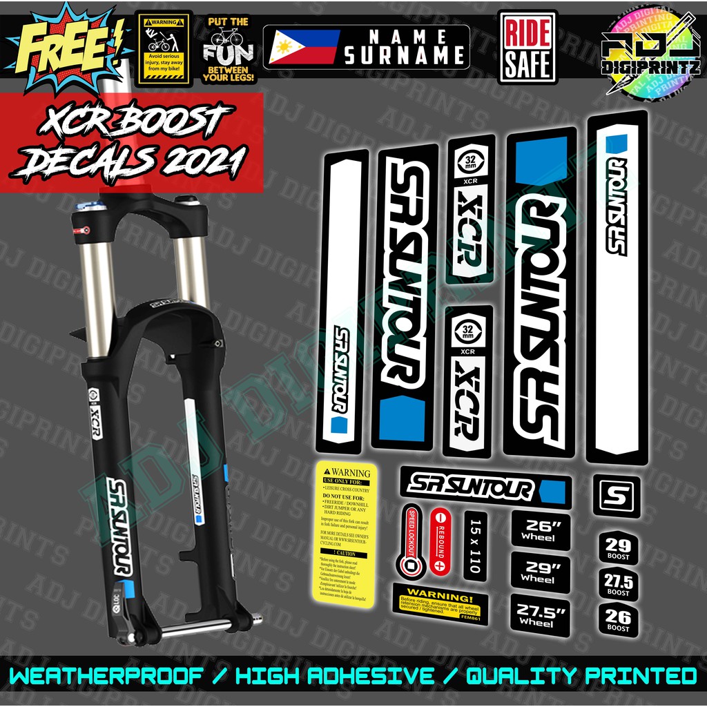 Sr Suntour Xcr 2021 Fork Decals Sticker Shopee Philippines