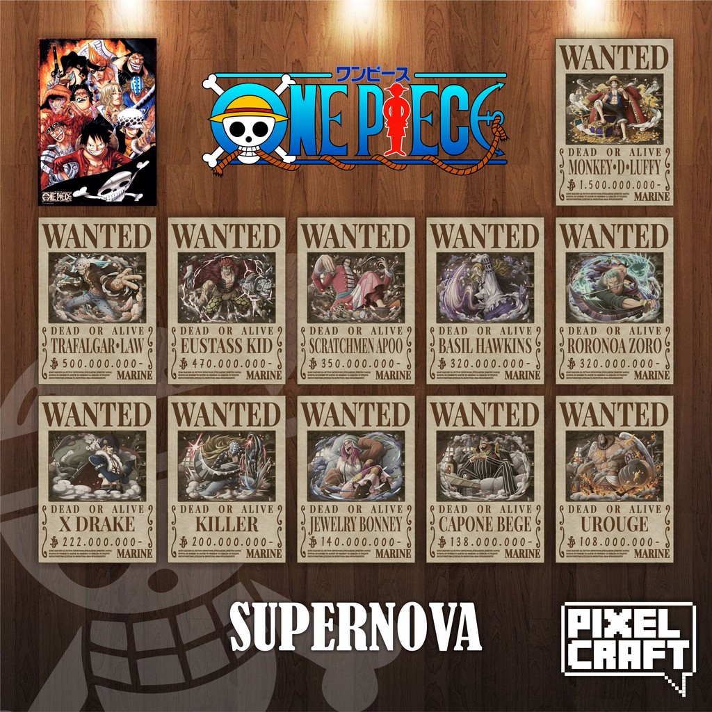 Bounty One Piece Supernova Poster 1 Set Of 11 Pcs 1 Bonus Poster Shopee Philippines