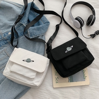 2022 New Hot Fashion Unisex Embroidery Planet Handbags Messenger Bags Canvas ShoulderBags sawu