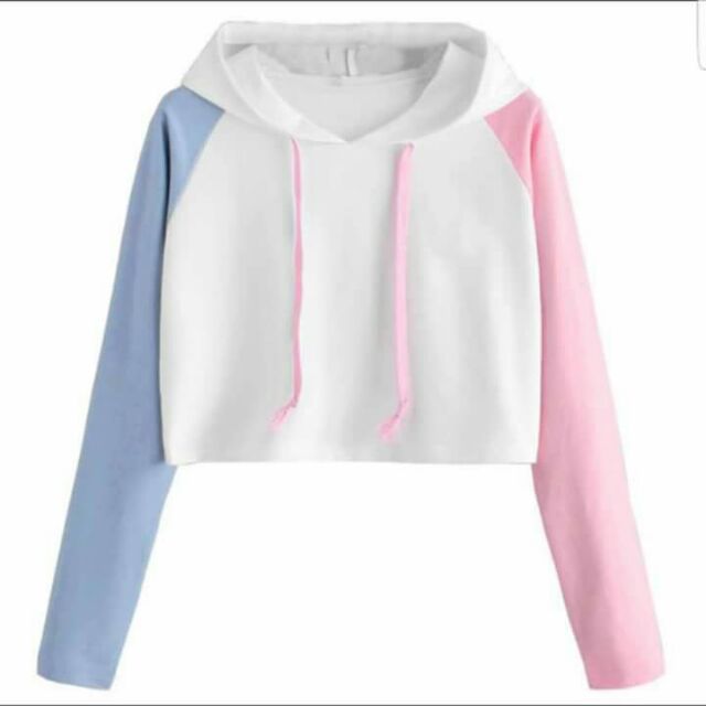 pastel cropped hoodie