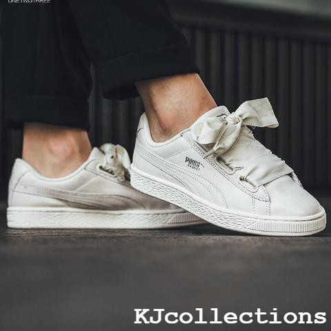 authentic Puma Basket Heart NS Wns Bows White Ivory Leather | Shopee  Philippines