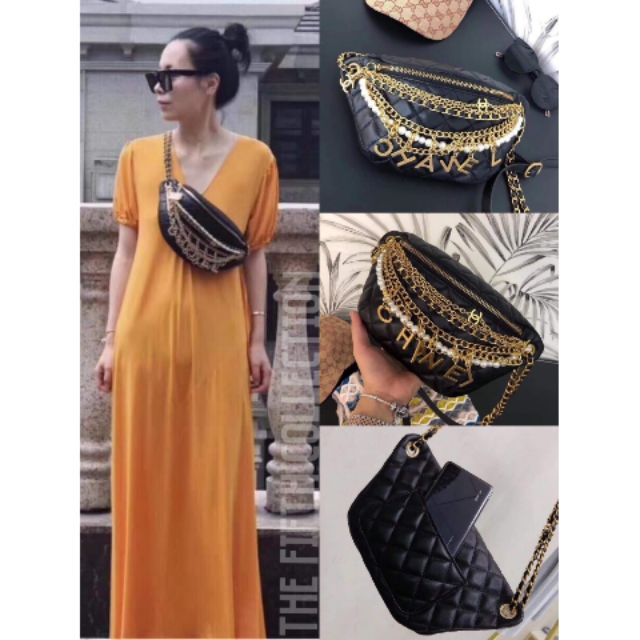 chanel fanny pack with chains