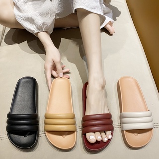 Ins New Slippers For Women One Strap Simple Flat Slip-on #5238